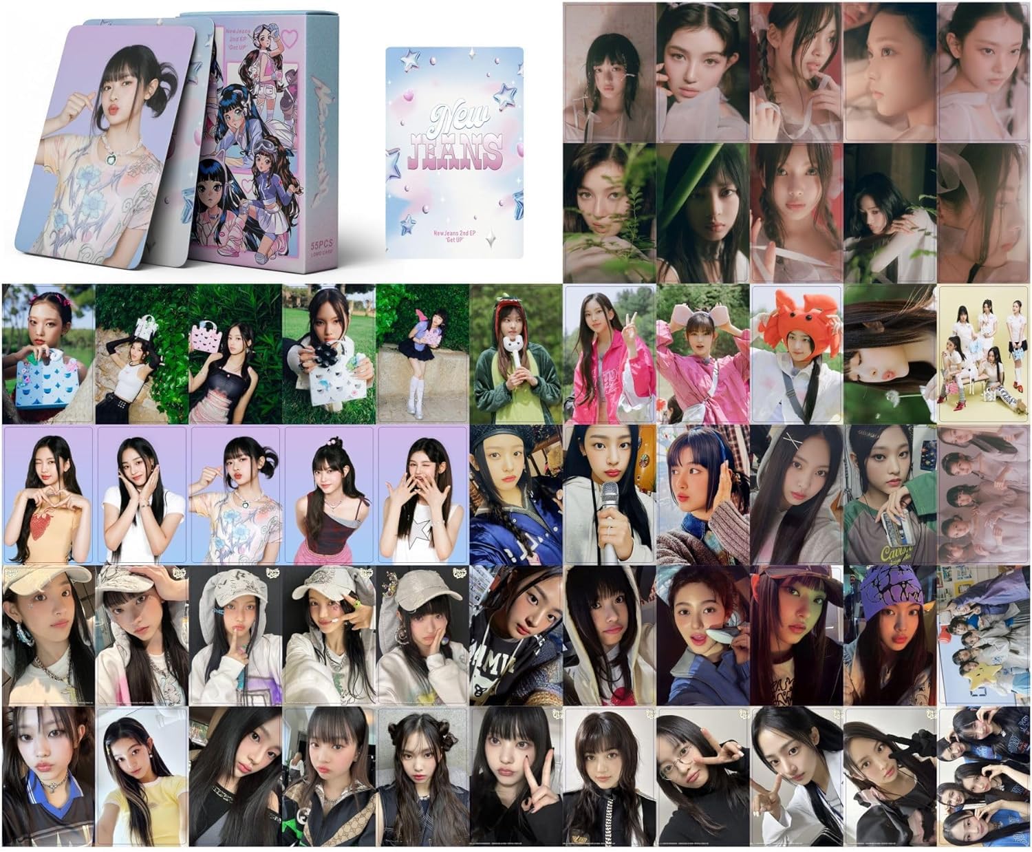 55 Pcs New Jeans Get UP Photocards Set, 2023 New Jeans 2nd New